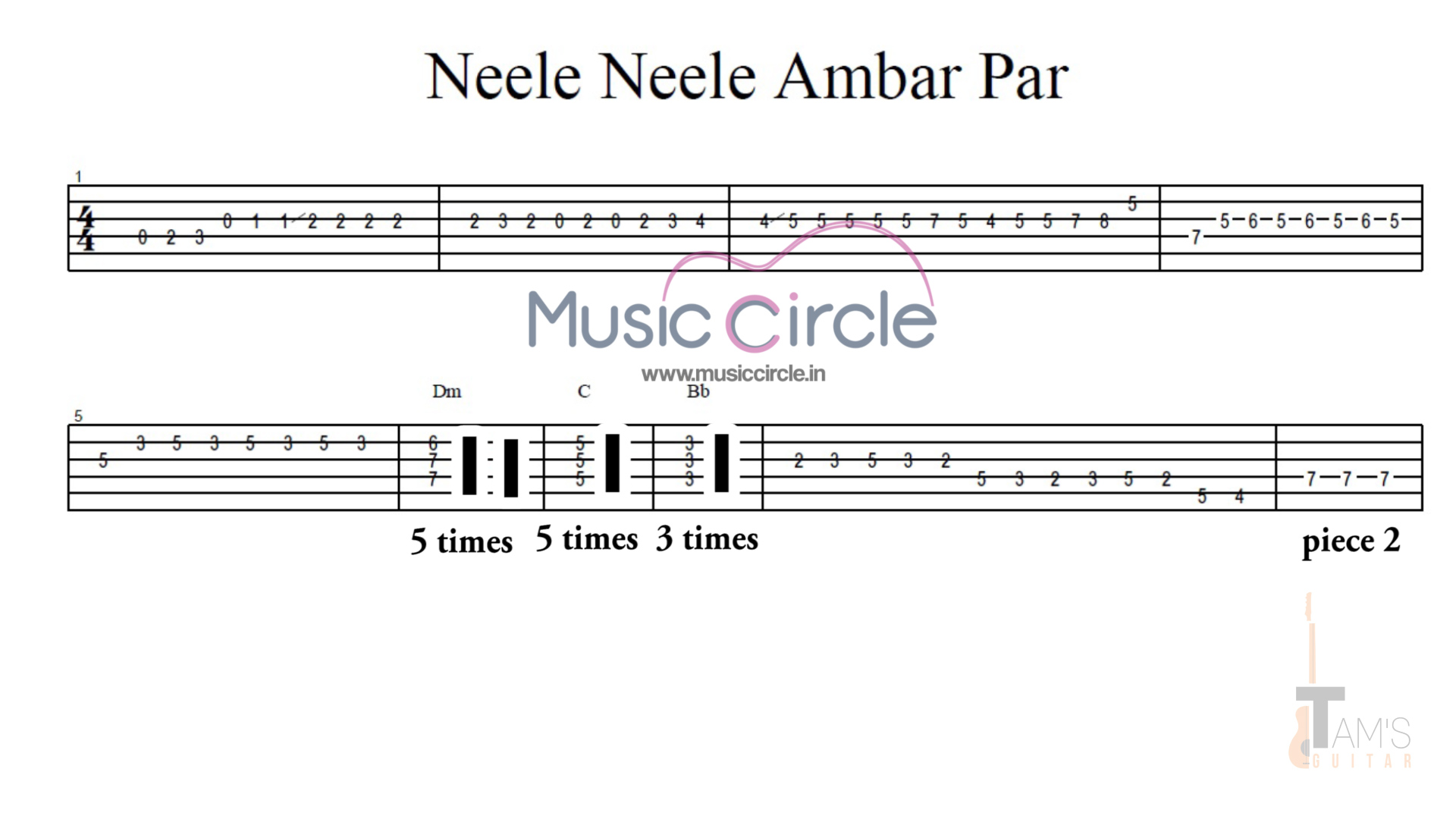 Neele Neele Ambar Par guitar tabs